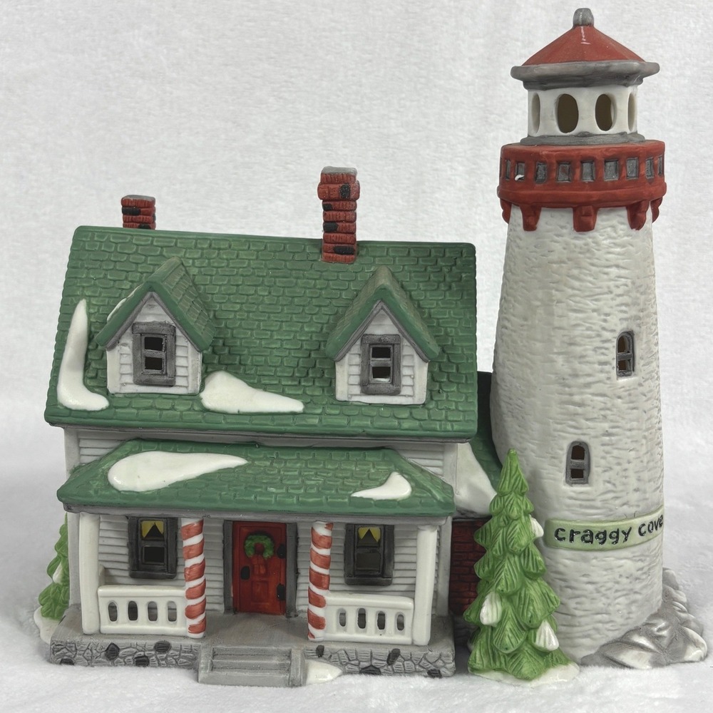 Craggy Cove Lighthouse #59307 Retired New England Village Dept 56 Vintage 1987